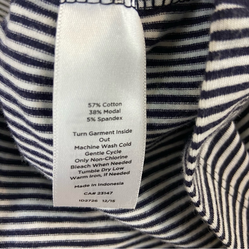 Talbot’s Pieced Navy and White Striped Tank Maxi Dress Size Petite Medium - Picture 7 of 8